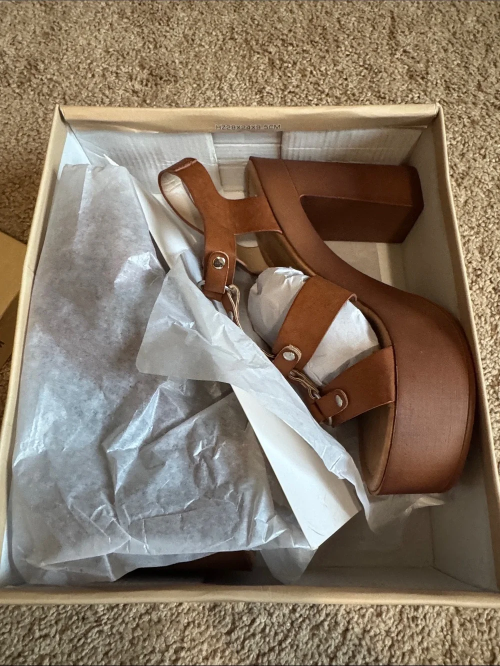 Louise-72 Platform Sandals in Rust - Women's